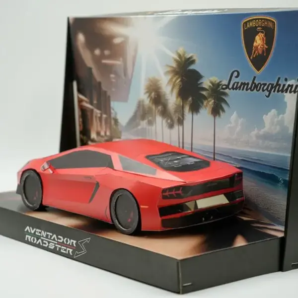 紙紮藍寶堅尼(紅)(小)-3