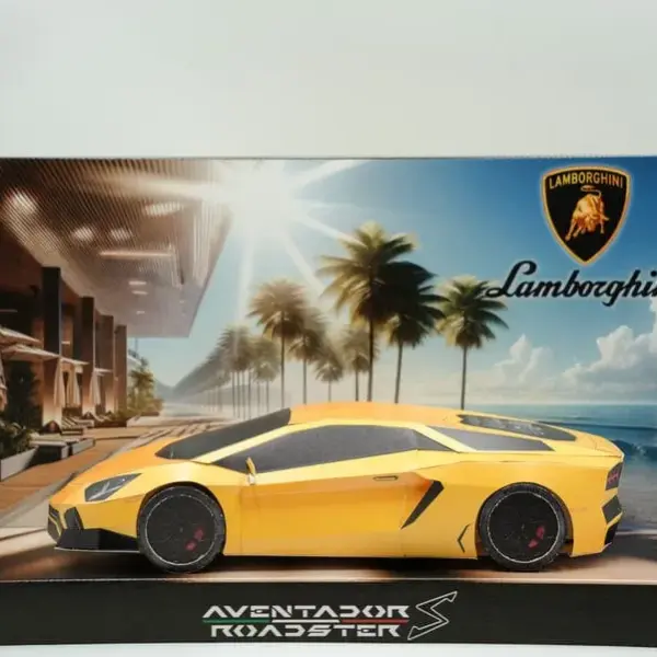 紙紮藍寶堅尼(黃)(小)-1