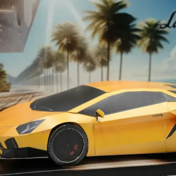 紙紮藍寶堅尼(黃)(小)-2