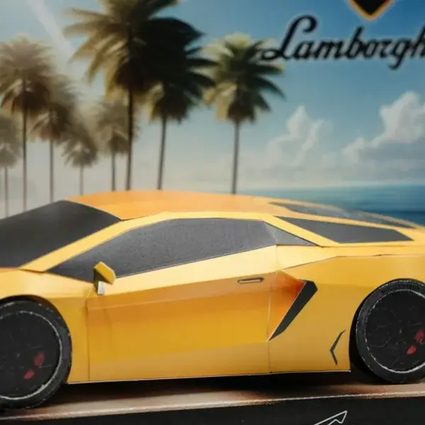 紙紮藍寶堅尼(黃)(小)-3