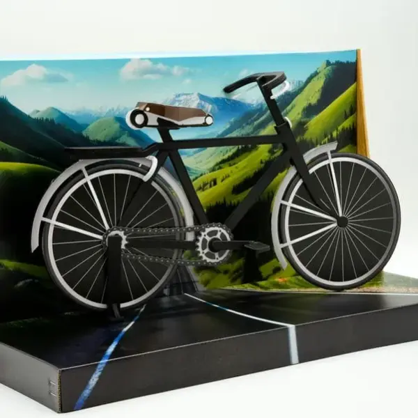 紙紮復古腳踏車禮盒-4