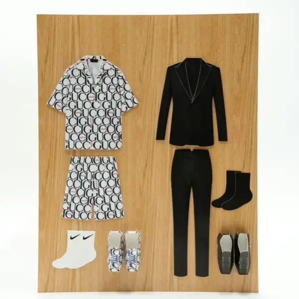 紙紮男士名牌西服禮盒-2