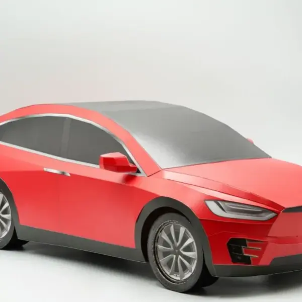 紙紮特斯拉 Model X(紅)-1
