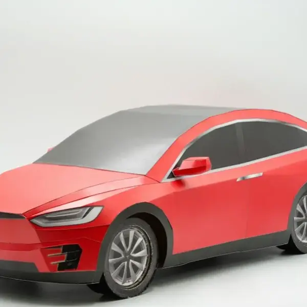 紙紮特斯拉 Model X(紅)-2