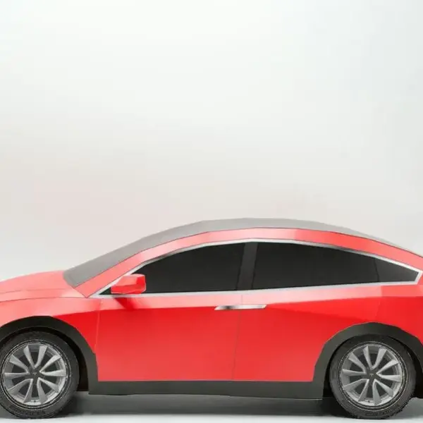 紙紮特斯拉 Model X(紅)-5