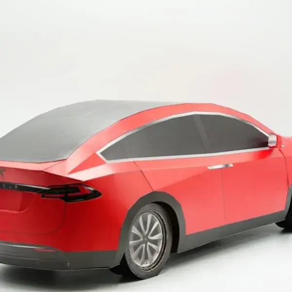 紙紮特斯拉 Model X(紅)-6