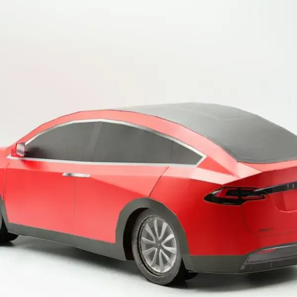 紙紮特斯拉 Model X(紅)-7