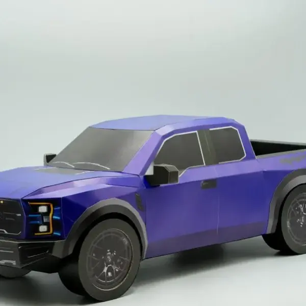 紙紮福特皮卡(藍)(大)-2