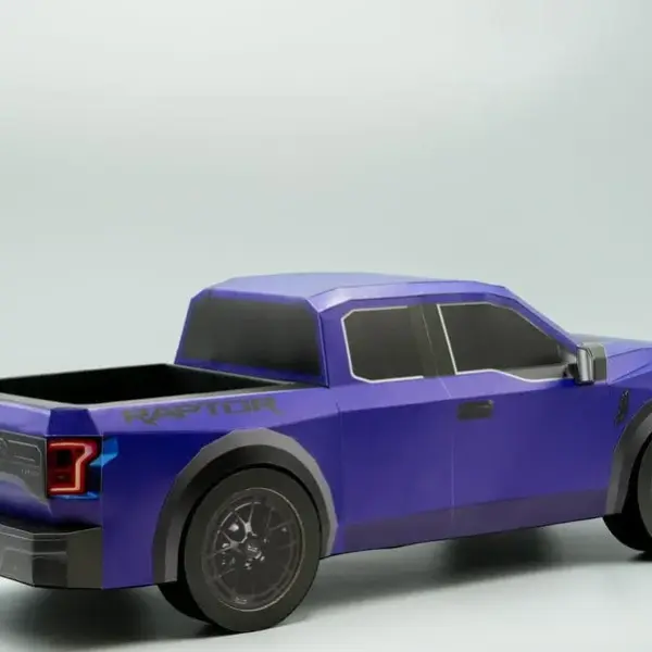 紙紮福特皮卡(藍)(大)-6