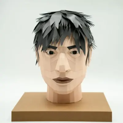 客製化紙紮男性頭部-1