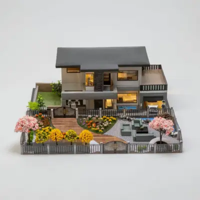 紙紮悠亞別墅+豪華花園庭院-1