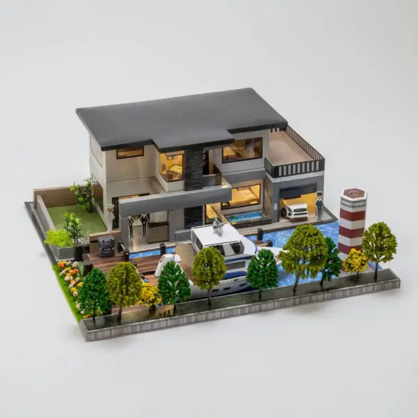 紙紮悠亞別墅+豪華遊艇碼頭-2