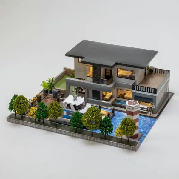 紙紮悠亞別墅+豪華遊艇碼頭-3