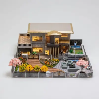 紙紮田園別墅+豪華花園庭院-1