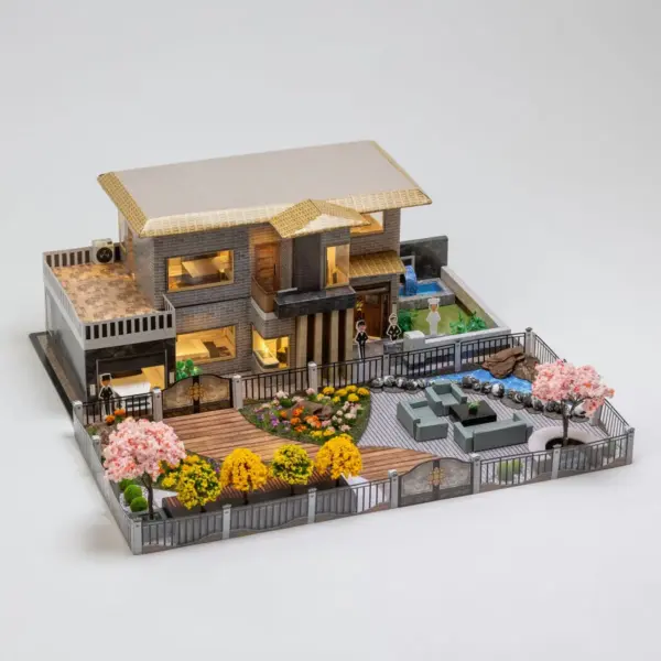 紙紮田園別墅+豪華花園庭院-2