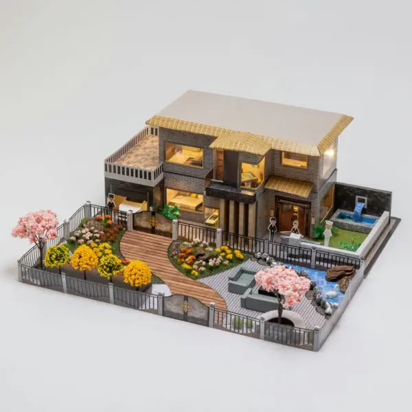 紙紮田園別墅+豪華花園庭院-3