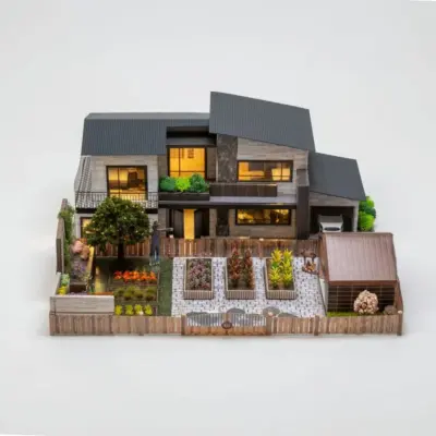 紙紮華麗電梯別墅+豪華菜園農地-1