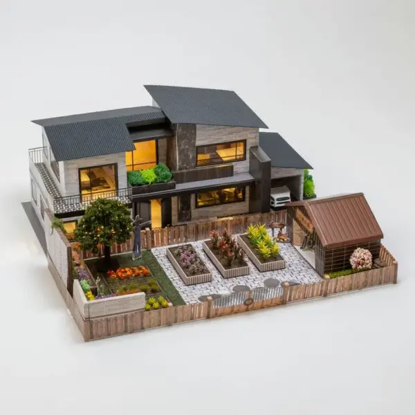 紙紮華麗電梯別墅+豪華菜園農地-2